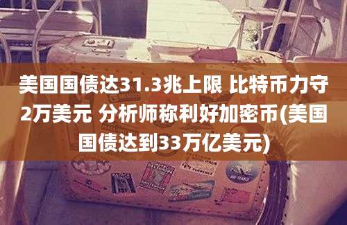 美国国债达31.3兆上限 比特币力守2万美元 分析师称利好加密币(美国国债达到33万亿美元)