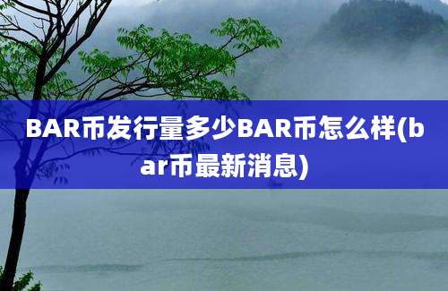 BAR币发行量多少BAR币怎么样(bar币最新消息)