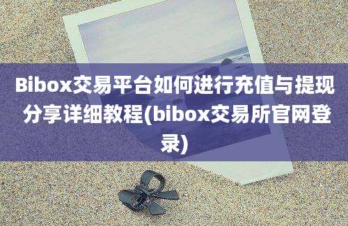 Bibox交易平台如何进行充值与提现 分享详细教程(bibox交易所官网登录)