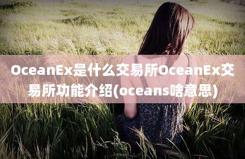 OceanEx是什么交易所OceanEx交易所功能介绍(oceans啥意思)