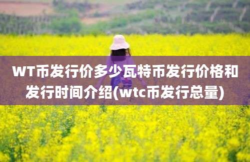 WT币发行价多少瓦特币发行价格和发行时间介绍(wtc币发行总量)