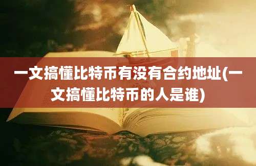 一文搞懂比特币有没有合约地址(一文搞懂比特币的人是谁)