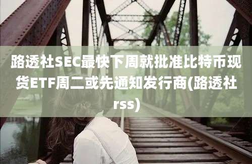 路透社SEC最快下周就批准比特币现货ETF周二或先通知发行商(路透社rss)