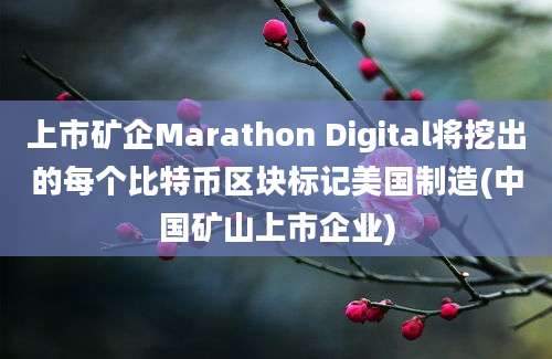 上市矿企Marathon Digital将挖出的每个比特币区块标记美国制造(中国矿山上市企业)