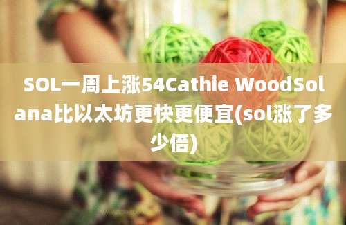 SOL一周上涨54Cathie WoodSolana比以太坊更快更便宜(sol涨了多少倍)