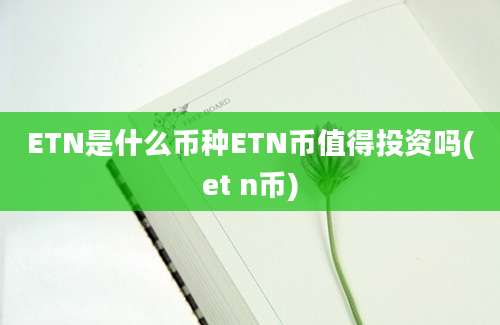 ETN是什么币种ETN币值得投资吗(et n币)