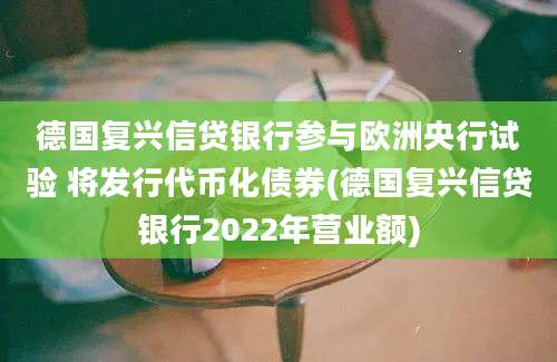 德国复兴信贷银行参与欧洲央行试验 将发行代币化债券(德国复兴信贷银行2022年营业额)