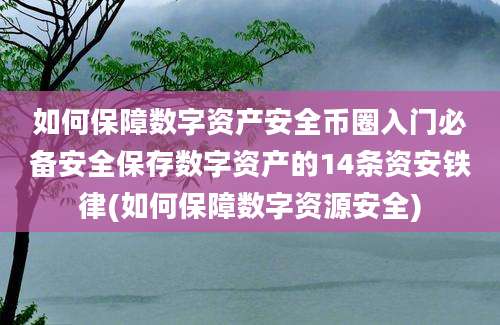 如何保障数字资产安全币圈入门必备安全保存数字资产的14条资安铁律(如何保障数字资源安全)