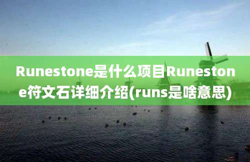 Runestone是什么项目Runestone符文石详细介绍(runs是啥意思)