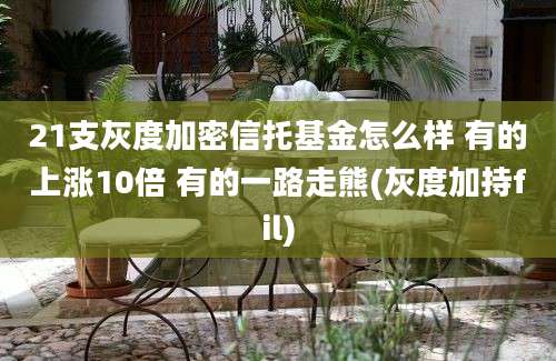 21支灰度加密信托基金怎么样 有的上涨10倍 有的一路走熊(灰度加持fil)