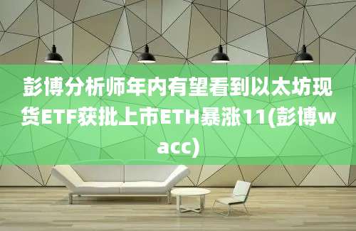 彭博分析师年内有望看到以太坊现货ETF获批上市ETH暴涨11(彭博wacc)