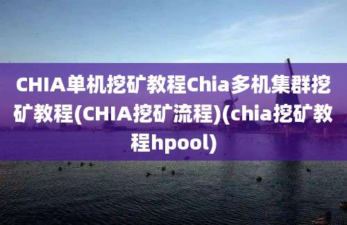 CHIA单机挖矿教程Chia多机集群挖矿教程(CHIA挖矿流程)(chia挖矿教程hpool)