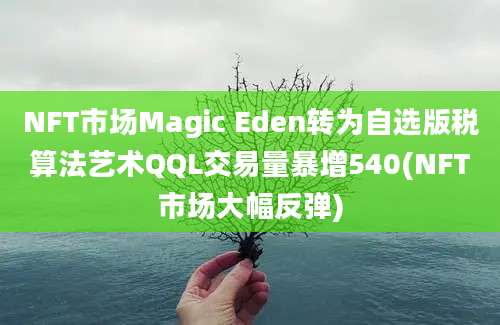 NFT市场Magic Eden转为自选版税算法艺术QQL交易量暴增540(NFT市场大幅反弹)