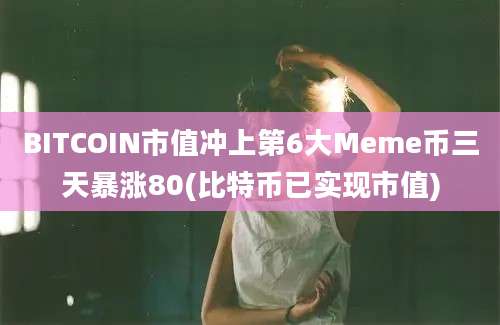 BITCOIN市值冲上第6大Meme币三天暴涨80(比特币已实现市值)