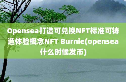 Opensea打造可兑换NFT标准可铸造体验概念NFT Burnie(opensea什么时候发币)