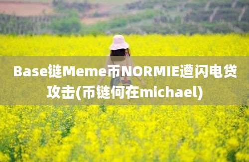 Base链Meme币NORMIE遭闪电贷攻击(币链何在michael)