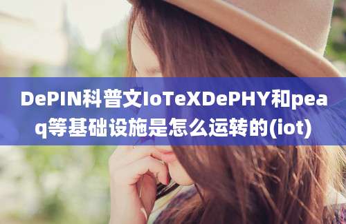 DePIN科普文IoTeXDePHY和peaq等基础设施是怎么运转的(iot)