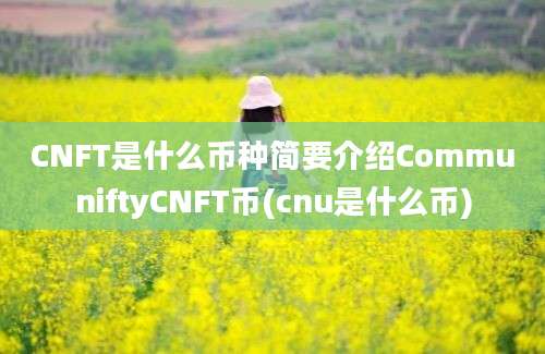 CNFT是什么币种简要介绍CommuniftyCNFT币(cnu是什么币)