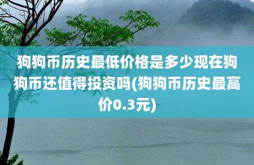 狗狗币历史最低价格是多少现在狗狗币还值得投资吗(狗狗币历史最高价0.3元)