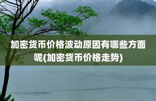 加密货币价格波动原因有哪些方面呢(加密货币价格走势)