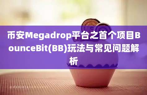 币安Megadrop平台之首个项目BounceBit(BB)玩法与常见问题解析