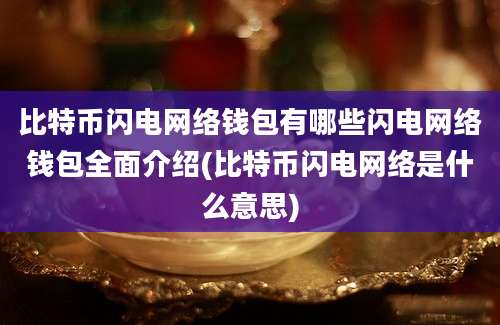 比特币闪电网络钱包有哪些闪电网络钱包全面介绍(比特币闪电网络是什么意思)