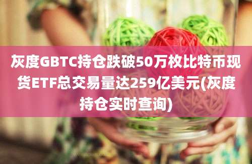 灰度GBTC持仓跌破50万枚比特币现货ETF总交易量达259亿美元(灰度持仓实时查询)