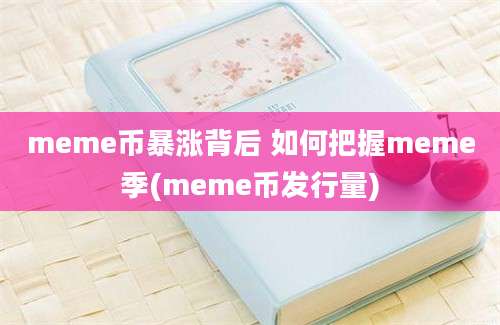 meme币暴涨背后 如何把握meme季(meme币发行量)