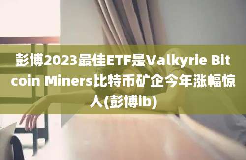 彭博2023最佳ETF是Valkyrie Bitcoin Miners比特币矿企今年涨幅惊人(彭博ib)