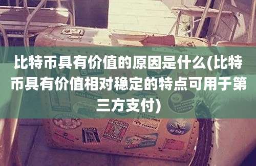 比特币具有价值的原因是什么(比特币具有价值相对稳定的特点可用于第三方支付)