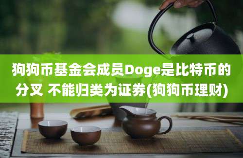 狗狗币基金会成员Doge是比特币的分叉 不能归类为证券(狗狗币理财)