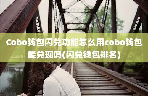 Cobo钱包闪兑功能怎么用cobo钱包能兑现吗(闪兑钱包排名)