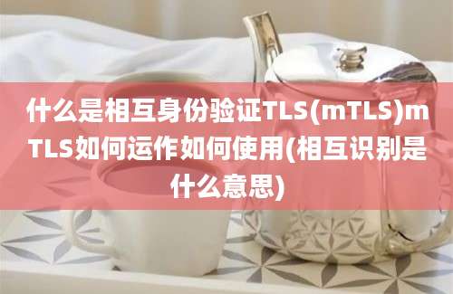 什么是相互身份验证TLS(mTLS)mTLS如何运作如何使用(相互识别是什么意思)