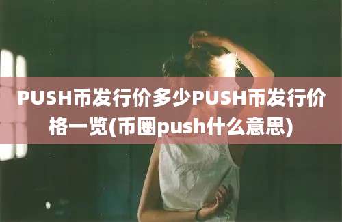 PUSH币发行价多少PUSH币发行价格一览(币圈push什么意思)