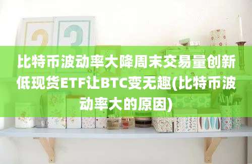 比特币波动率大降周末交易量创新低现货ETF让BTC变无趣(比特币波动率大的原因)