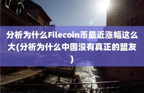 分析为什么Filecoin币最近涨幅这么大(分析为什么中国没有真正的盟友)