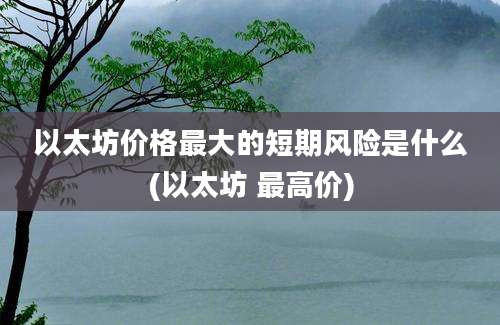 以太坊价格最大的短期风险是什么(以太坊 最高价)