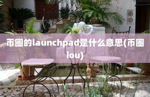 币圈的launchpad是什么意思(币圈iou)