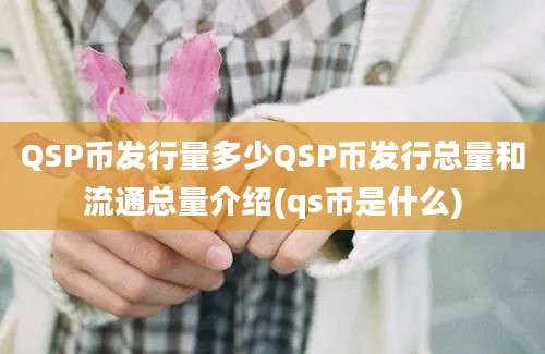 QSP币发行量多少QSP币发行总量和流通总量介绍(qs币是什么)