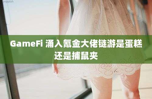 GameFi 涌入氪金大佬链游是蛋糕还是捕鼠夹