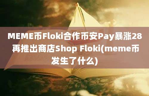 MEME币Floki合作币安Pay暴涨28 再推出商店Shop Floki(meme币发生了什么)