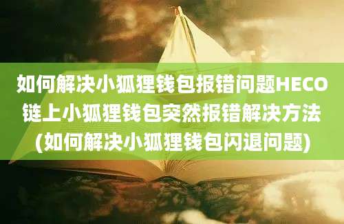 如何解决小狐狸钱包报错问题HECO链上小狐狸钱包突然报错解决方法(如何解决小狐狸钱包闪退问题)