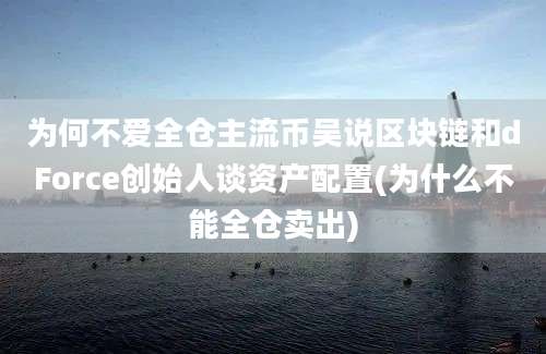 为何不爱全仓主流币吴说区块链和dForce创始人谈资产配置(为什么不能全仓卖出)