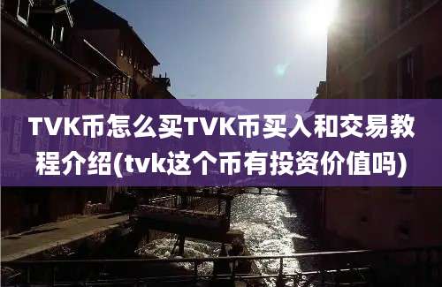 TVK币怎么买TVK币买入和交易教程介绍(tvk这个币有投资价值吗)