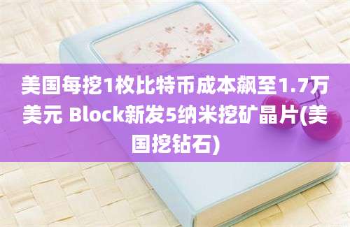 美国每挖1枚比特币成本飙至1.7万美元 Block新发5纳米挖矿晶片(美国挖钻石)