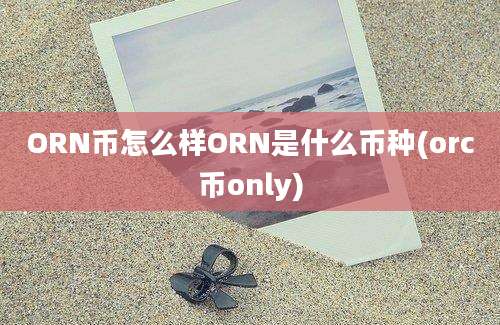 ORN币怎么样ORN是什么币种(orc币only)