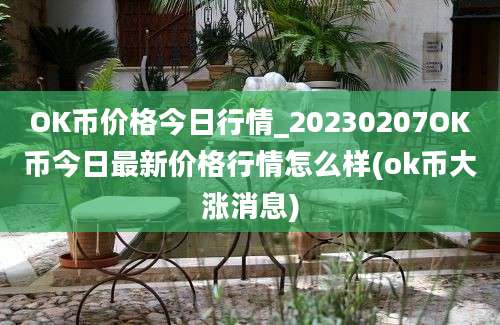 OK币价格今日行情_20230207OK币今日最新价格行情怎么样(ok币大涨消息)