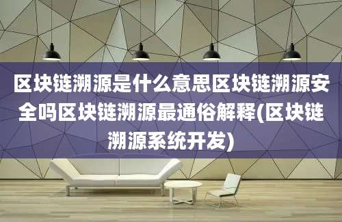 区块链溯源是什么意思区块链溯源安全吗区块链溯源最通俗解释(区块链溯源系统开发)