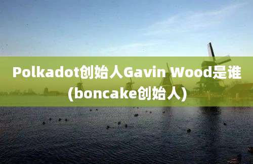 Polkadot创始人Gavin Wood是谁(boncake创始人)