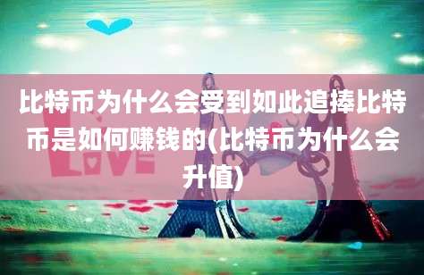 比特币为什么会受到如此追捧比特币是如何赚钱的(比特币为什么会升值)